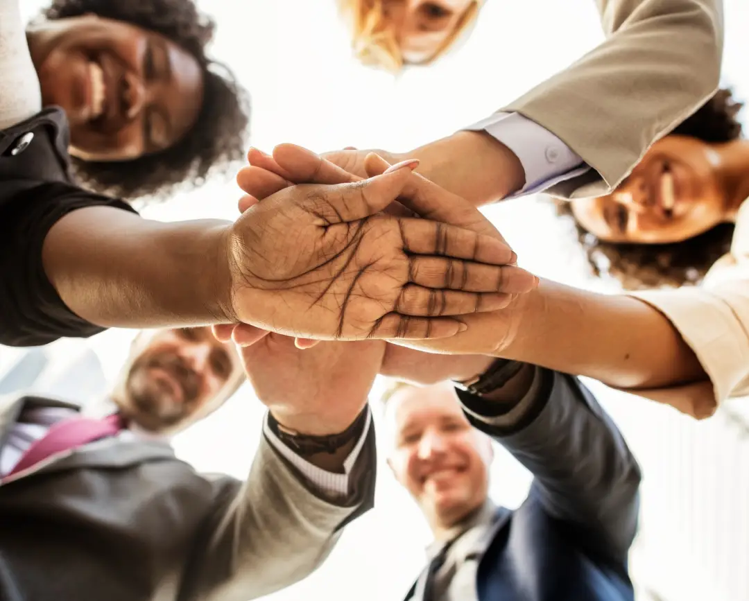 Successful and happy business team